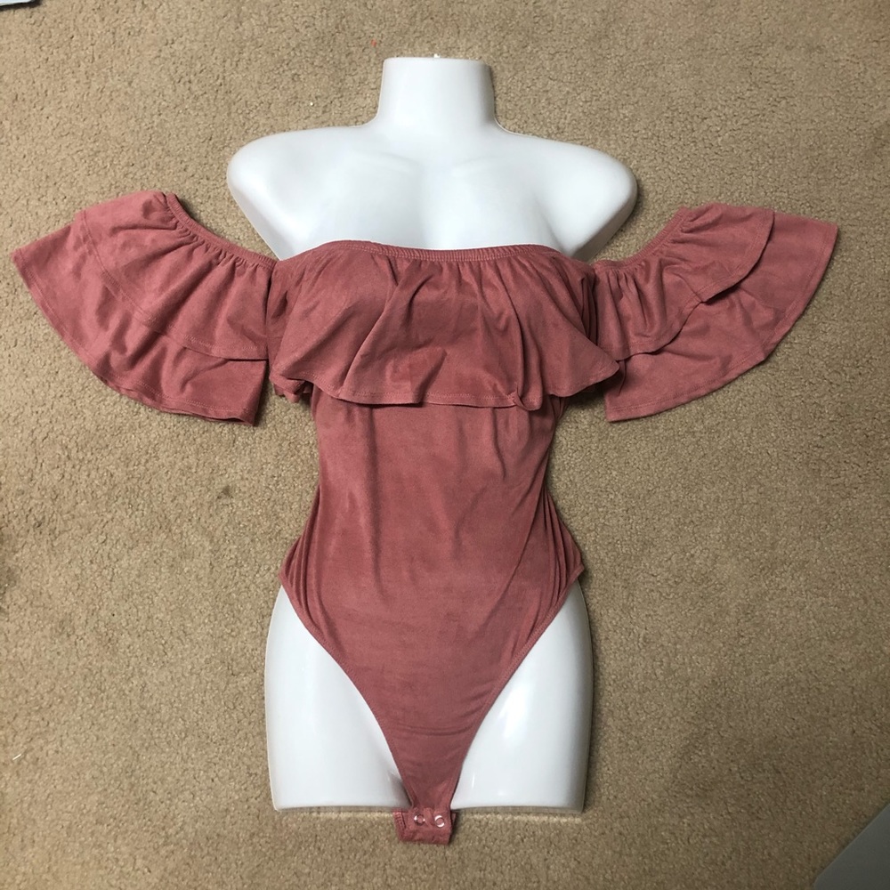 Charlotte Russe Stretch Knit Bodysuit SIZE S - Picture 2 of 6